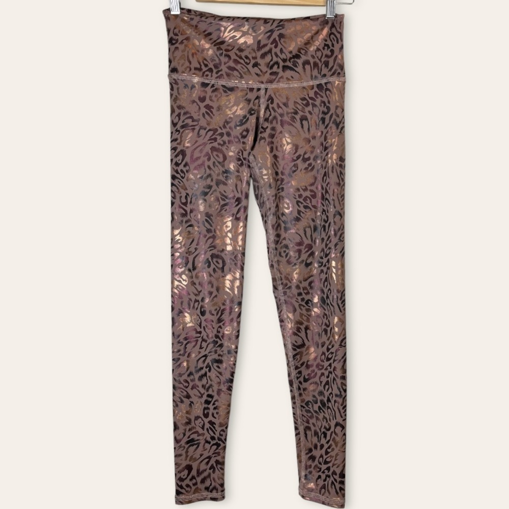 Venor‎ Rose gold leopard legging size S